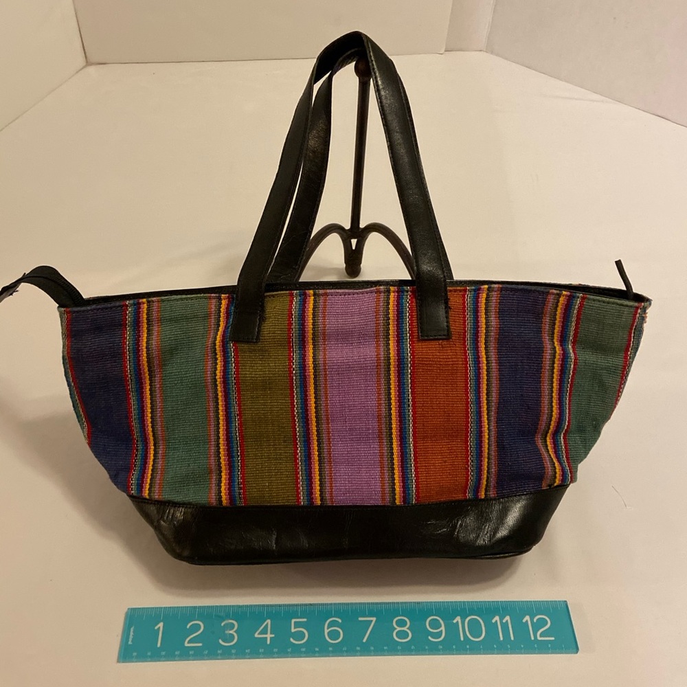 BOOT RUGS MultiColor Fabric & Leather Shoulder Bag - Picture 2 of 6